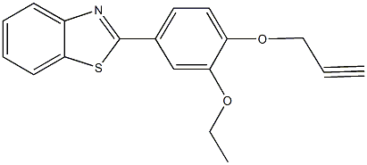 2-[3-ethoxy-4-(2-propynyloxy)phenyl]-1,3-benzothiazole Struktur