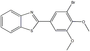 2-(3-bromo-4,5-dimethoxyphenyl)-1,3-benzothiazole Struktur