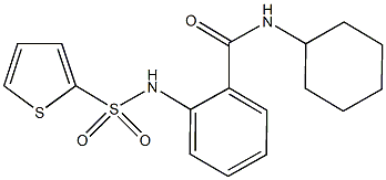 N-cyclohexyl-2-[(2-thienylsulfonyl)amino]benzamide,723299-00-1,结构式