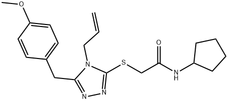 723299-22-7 2-{[4-allyl-5-(4-methoxybenzyl)-4H-1,2,4-triazol-3-yl]sulfanyl}-N-cyclopentylacetamide
