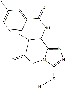 N-[1-(4-allyl-5-sulfanyl-4H-1,2,4-triazol-3-yl)-2-methylpropyl]-3-methylbenzamide 结构式