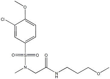 2-[[(3-chloro-4-methoxyphenyl)sulfonyl](methyl)amino]-N-(3-methoxypropyl)acetamide Structure