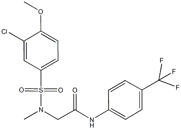 2-[[(3-chloro-4-methoxyphenyl)sulfonyl](methyl)amino]-N-[4-(trifluoromethyl)phenyl]acetamide,723299-32-9,结构式