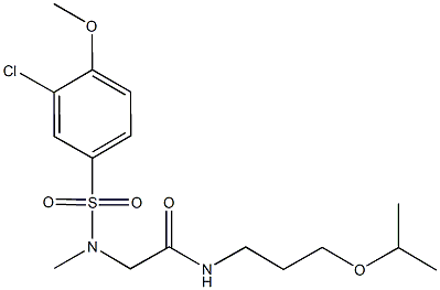 2-[[(3-chloro-4-methoxyphenyl)sulfonyl](methyl)amino]-N-(3-isopropoxypropyl)acetamide,723299-35-2,结构式