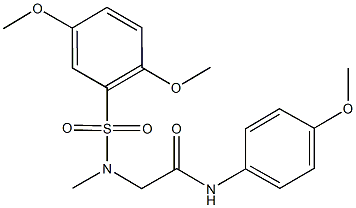 2-[[(2,5-dimethoxyphenyl)sulfonyl](methyl)amino]-N-(4-methoxyphenyl)acetamide,723299-39-6,结构式