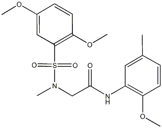 2-[[(2,5-dimethoxyphenyl)sulfonyl](methyl)amino]-N-(2-methoxy-5-methylphenyl)acetamide Structure