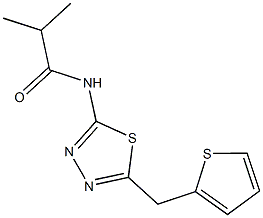 2-methyl-N-[5-(2-thienylmethyl)-1,3,4-thiadiazol-2-yl]propanamide Struktur