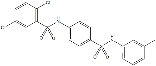 2,5-dichloro-N-[4-(3-toluidinosulfonyl)phenyl]benzenesulfonamide Structure