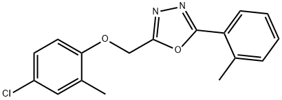 2-[(4-chloro-2-methylphenoxy)methyl]-5-(2-methylphenyl)-1,3,4-oxadiazole 结构式