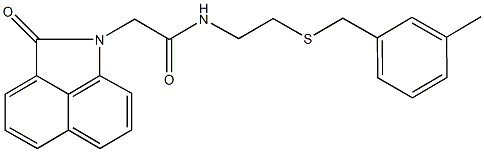 N-{2-[(3-methylbenzyl)sulfanyl]ethyl}-2-(2-oxobenzo[cd]indol-1(2H)-yl)acetamide 化学構造式