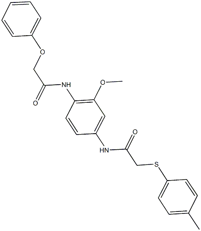 N-{3-methoxy-4-[(phenoxyacetyl)amino]phenyl}-2-[(4-methylphenyl)thio]acetamide Structure