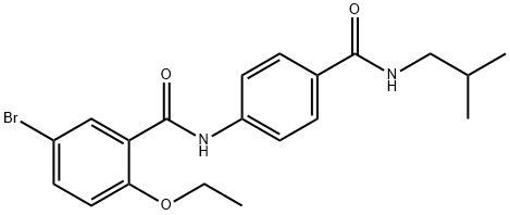 5-bromo-2-ethoxy-N-{4-[(isobutylamino)carbonyl]phenyl}benzamide 化学構造式