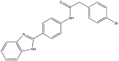 N-[4-(1H-benzimidazol-2-yl)phenyl]-2-(4-bromophenyl)acetamide 化学構造式