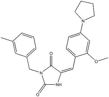 5-[2-methoxy-4-(1-pyrrolidinyl)benzylidene]-3-(3-methylbenzyl)-2,4-imidazolidinedione|