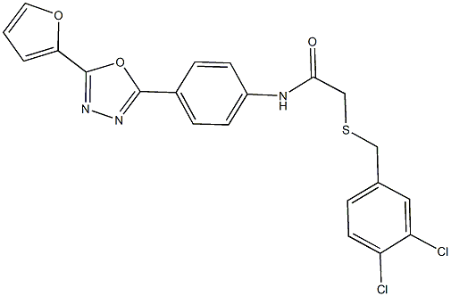 2-[(3,4-dichlorobenzyl)sulfanyl]-N-{4-[5-(2-furyl)-1,3,4-oxadiazol-2-yl]phenyl}acetamide Structure