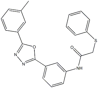 N-{3-[5-(3-methylphenyl)-1,3,4-oxadiazol-2-yl]phenyl}-2-(phenylsulfanyl)acetamide,723736-45-6,结构式