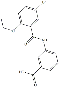3-[(5-bromo-2-ethoxybenzoyl)amino]benzoic acid 化学構造式