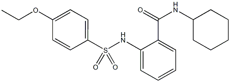 N-cyclohexyl-2-{[(4-ethoxyphenyl)sulfonyl]amino}benzamide Structure