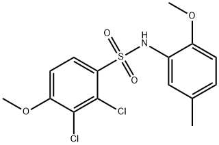 2,3-dichloro-4-methoxy-N-(2-methoxy-5-methylphenyl)benzenesulfonamide Structure