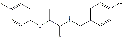 N-(4-chlorobenzyl)-2-[(4-methylphenyl)sulfanyl]propanamide Struktur
