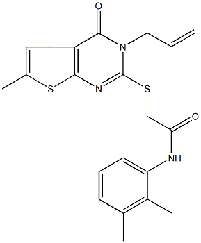 2-[(3-allyl-6-methyl-4-oxo-3,4-dihydrothieno[2,3-d]pyrimidin-2-yl)thio]-N-(2,3-dimethylphenyl)acetamide Structure