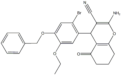 2-amino-4-[4-(benzyloxy)-2-bromo-5-ethoxyphenyl]-5-oxo-5,6,7,8-tetrahydro-4H-chromene-3-carbonitrile|