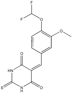 723737-18-6 5-[4-(difluoromethoxy)-3-methoxybenzylidene]-2-thioxodihydro-4,6(1H,5H)-pyrimidinedione