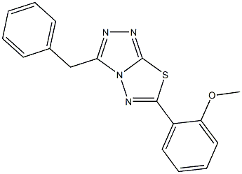 2-(3-benzyl[1,2,4]triazolo[3,4-b][1,3,4]thiadiazol-6-yl)phenyl methyl ether Structure