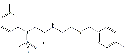 2-[3-fluoro(methylsulfonyl)anilino]-N-{2-[(4-methylbenzyl)sulfanyl]ethyl}acetamide,723737-42-6,结构式