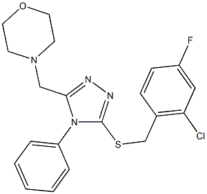 723737-74-4 2-chloro-4-fluorobenzyl 5-(4-morpholinylmethyl)-4-phenyl-4H-1,2,4-triazol-3-yl sulfide