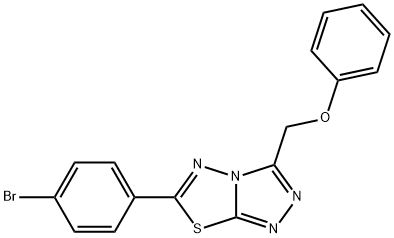 [6-(4-bromophenyl)[1,2,4]triazolo[3,4-b][1,3,4]thiadiazol-3-yl]methyl phenyl ether Structure