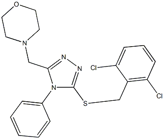 2,6-dichlorobenzyl 5-(4-morpholinylmethyl)-4-phenyl-4H-1,2,4-triazol-3-yl sulfide Structure