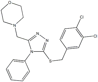 3,4-dichlorobenzyl 5-(4-morpholinylmethyl)-4-phenyl-4H-1,2,4-triazol-3-yl sulfide Structure