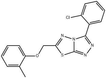 [3-(2-chlorophenyl)[1,2,4]triazolo[3,4-b][1,3,4]thiadiazol-6-yl]methyl 2-methylphenyl ether 结构式