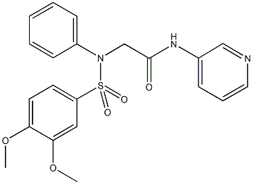 723737-91-5 2-{[(3,4-dimethoxyphenyl)sulfonyl]anilino}-N-(3-pyridinyl)acetamide