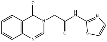 2-(4-oxo-3(4H)-quinazolinyl)-N-(1,3-thiazol-2-yl)acetamide 结构式