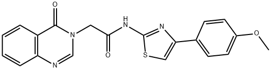 N-[4-(4-methoxyphenyl)-1,3-thiazol-2-yl]-2-(4-oxo-3(4H)-quinazolinyl)acetamide Structure