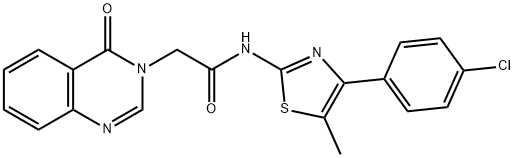 N-[4-(4-chlorophenyl)-5-methyl-1,3-thiazol-2-yl]-2-(4-oxo-3(4H)-quinazolinyl)acetamide Struktur