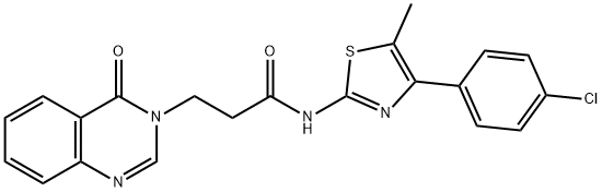 N-[4-(4-chlorophenyl)-5-methyl-1,3-thiazol-2-yl]-3-(4-oxo-3(4H)-quinazolinyl)propanamide|