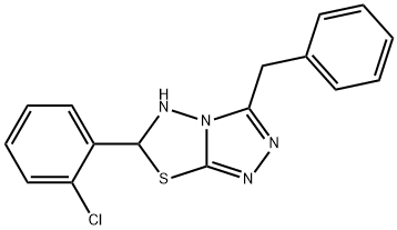 3-benzyl-6-(2-chlorophenyl)-5,6-dihydro[1,2,4]triazolo[3,4-b][1,3,4]thiadiazole 化学構造式