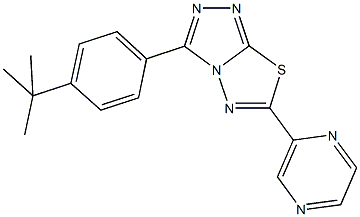 3-(4-tert-butylphenyl)-6-(2-pyrazinyl)[1,2,4]triazolo[3,4-b][1,3,4]thiadiazole 结构式