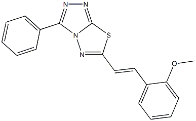 6-[2-(2-methoxyphenyl)vinyl]-3-phenyl[1,2,4]triazolo[3,4-b][1,3,4]thiadiazole Structure