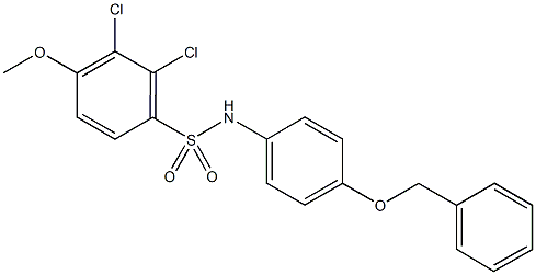 N-[4-(benzyloxy)phenyl]-2,3-dichloro-4-methoxybenzenesulfonamide Structure