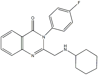 2-[(cyclohexylamino)methyl]-3-(4-fluorophenyl)-4(3H)-quinazolinone Structure