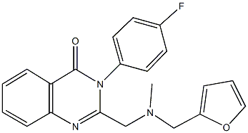 3-(4-fluorophenyl)-2-{[(2-furylmethyl)(methyl)amino]methyl}-4(3H)-quinazolinone,723738-86-1,结构式