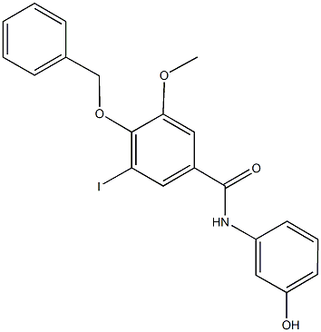 4-(benzyloxy)-N-(3-hydroxyphenyl)-3-iodo-5-methoxybenzamide Structure