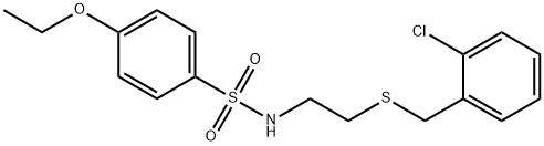 N-{2-[(2-chlorobenzyl)sulfanyl]ethyl}-4-ethoxybenzenesulfonamide 结构式