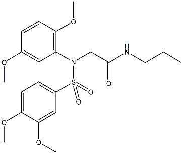 723739-25-1 2-{[(3,4-dimethoxyphenyl)sulfonyl]-2,5-dimethoxyanilino}-N-propylacetamide