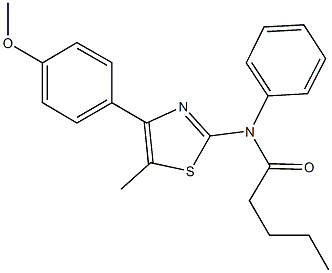 N-[4-(4-methoxyphenyl)-5-methyl-1,3-thiazol-2-yl]-N-phenylpentanamide Struktur