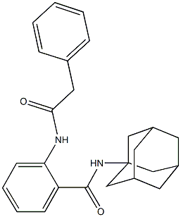 N-(1-adamantyl)-2-[(phenylacetyl)amino]benzamide Struktur